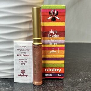 NEW Sisley Phyto Lip Eclat Care Lipgloss - 7 GOLDEN Full Size HTF